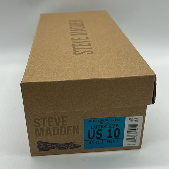 Steve Madden Glossier Colorful Tweed Bow Ballet Flats Black Cap Toe Women’s 10 - Picture 9 of 9